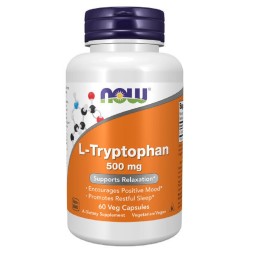 БАДы для мужчин и женщин NOW L-Tryptophan 500 мг  (60 капс)