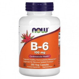 Витамины группы B NOW B-6 100 mg  (250 vcaps)