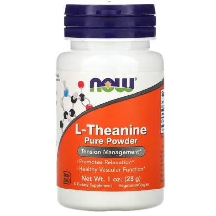Аминокислоты NOW L-Theanine Pure Powder 28 g. 