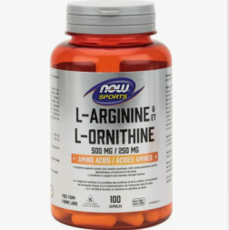 Товары для здоровья, спорта и фитнеса NOW Arginine &amp; Ornithine 500/250 mg   (100 vcaps)